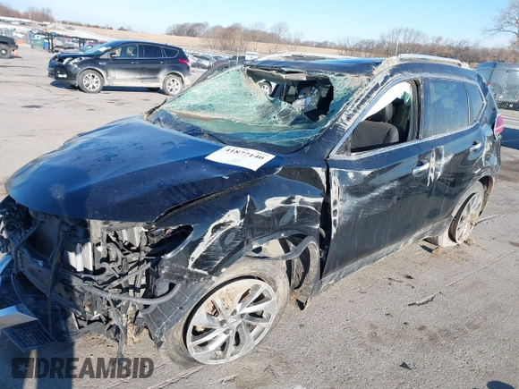 2015 Nissan Rogue SL z VIN 5N1AT2MV1FC799187, wystawiony jako IAAI lot #41877140 z przebiegiem 126 966 mil mil oraz . Historia ofert i sprzedaży dostępna na DreamBid. Obrazek 2.