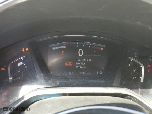 2018 Honda CR-V EX with VIN 5J6RW1H59JL007566, listed as a Copart auction lot 49803515 with 74,627 mi miles and Salvage Title. Bid and sale history available at carsss.com. Image 9.
