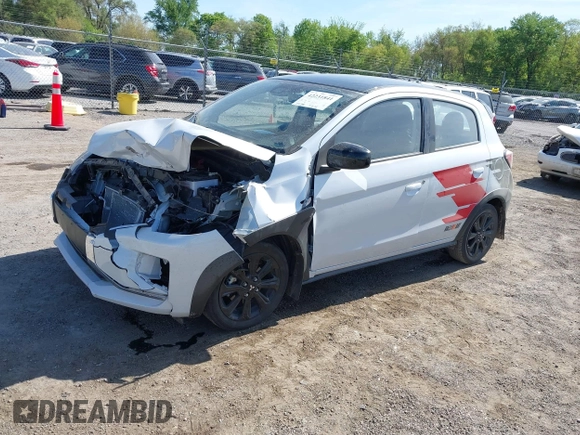 2023 Mitsubishi Mirage Black Edition with VIN ML32AWHJXPH004674, listed as a IAAI auction lot 42231841 with 19,978 mi miles and . Bid and sale history available at DreamBid. Image 2.
