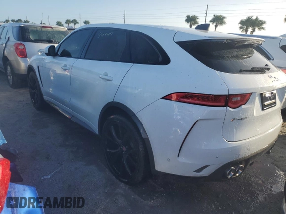 2020 Jaguar F-Pace SVR with VIN SADCZ2EE8LA631407, listed as a Copart auction lot 75533654 with Not Provided miles and Non Repairable. Bid and sale history available at DreamBid. Image 2.