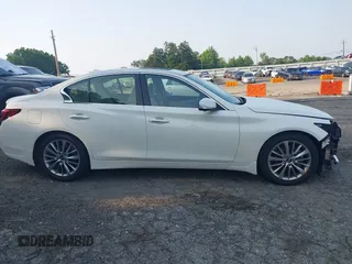 2023 Infiniti Q50 Luxe with VIN JN1EV7BP6PM512345, listed as a IAAI auction lot 42388297 with 11,204 mi miles and . Bid and sale history available at DreamBid. Image 13.
