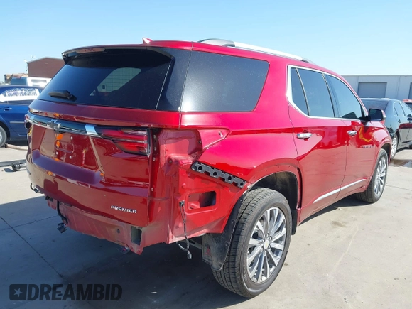 2023 Chevrolet Traverse Premier with VIN 1GNERKKW5PJ312139, listed as a IAAI auction lot 42018962 with 18,460 mi miles and . Bid and sale history available at DreamBid. Image 4.