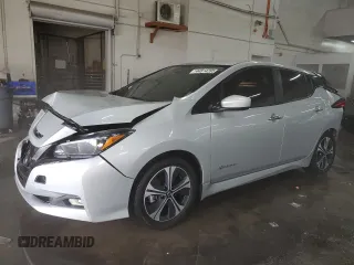 2018 Nissan LEAF S with VIN 1N4AZ1CPXJC301647, listed as a Copart auction lot 44814285 with 87,030 mi miles and Salvage Title. Bid and sale history available at DreamBid. Image 1.