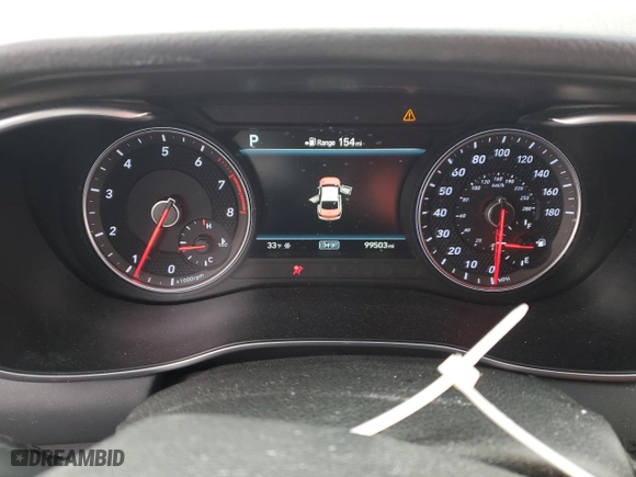 2019 Genesis G70 3.3T Advanced with VIN KMTG74LE7KU027279, listed as a Copart auction lot 88321585 with 99,503 mi miles and Salvage Title. Bid and sale history available at carsss.com. Image 9.