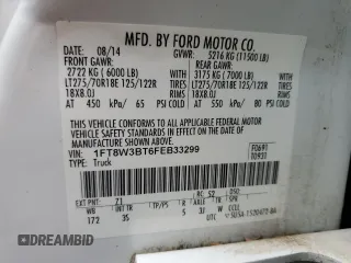 2015 Ford F-350 Platinum z VIN 1FT8W3BT6FEB33299, wystawiony jako Copart lot #50823435 z przebiegiem 147 533 mil mil oraz Szkoda całkowita • Salvage title. Historia ofert i sprzedaży dostępna na DreamBid. Obrazek 12.