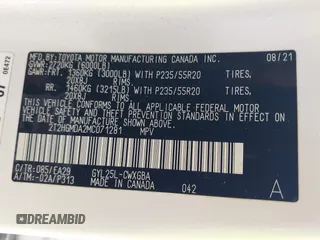 2021 Lexus RX 450h with VIN 2T2HGMDA2MC071281, listed as a IAAI auction lot 42587770 with 88,009 mi miles and . Bid and sale history available at DreamBid. Image 9.