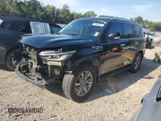 2018 Infiniti QX80 with VIN JN8AZ2NF2J9662957, listed as a Copart auction lot 67939474 with 73,355 mi miles and Salvage Title. Bid and sale history available at carsss.com. Image 1.