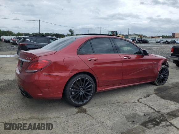 2019 Mercedes-Benz C 43 AMG with VIN 55SWF6EB4KU314307, listed as a Copart auction lot 73287564 with Not provided miles and Salvage title. Bid and sale history available at DreamBid. Image 3.
