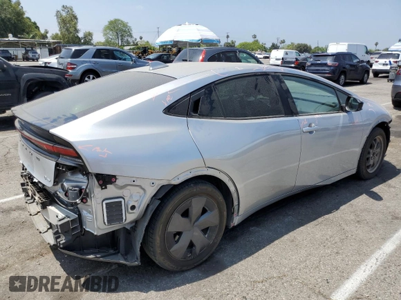 2024 Toyota Prius LE with VIN JTDACAAU3R3021455, listed as a Copart auction lot 54589325 with 18,459 mi miles and Salvage title. Bid and sale history available at DreamBid. Image 3.