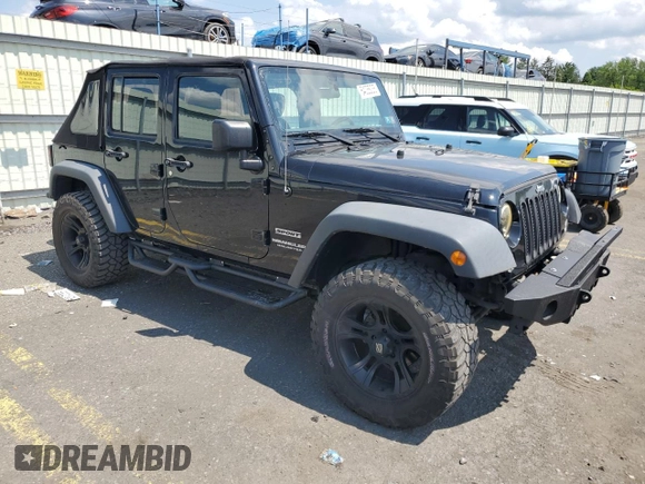2015 Jeep Wrangler Unlimited Sport with VIN 1C4BJWDG1FL668395, listed as a Copart auction lot 64035035 with 79,972 mi miles and Salvage title. Bid and sale history available at DreamBid. Image 4.