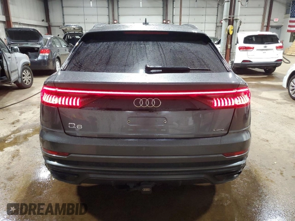 2019 Audi Q8 Premium Plus with VIN WA1EVAF1XKD004270, listed as a Copart auction lot 61906285 with 106,784 mi miles and Salvage title. Bid and sale history available at DreamBid. Image 6.