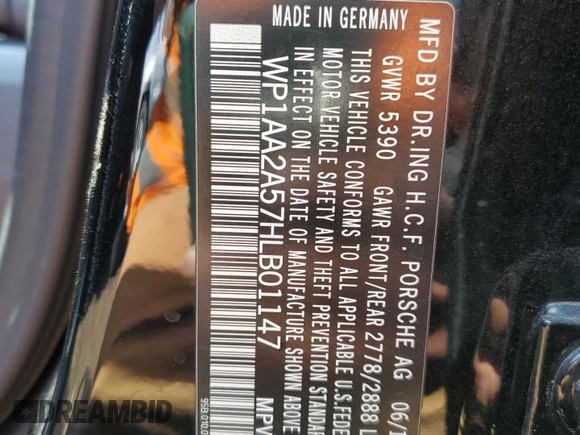 2017 Porsche Macan with VIN WP1AA2A57HLB01147, listed as a Copart auction lot 48677805 with 107,473 mi miles and Salvage Title. Bid and sale history available at DreamBid. Image 12.