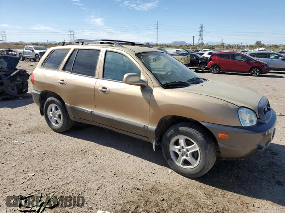 2002 Hyundai Santa Fe GLS with VIN KM8SC13DX2U288055, listed as a Copart auction lot 80986684 with 153,582 mi miles and Clean Title. Bid and sale history available at carsss.com. Image 4.