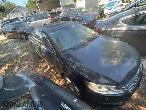 2013 Volkswagen CC Sport with VIN WVWBP7AN3DE504851, listed as a Copart auction lot 54958815 with 104,533 mi miles and Salvage Title. Bid and sale history available at carsss.com. Image 1.