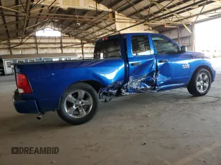 2018 Ram 1500 Express with VIN 1C6RR6FG5JS280628, listed as a Copart auction lot 61007805 with 128,470 mi miles and Salvage title. Bid and sale history available at DreamBid. Image 3.