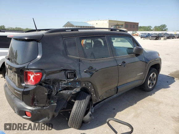2017 Jeep Renegade Sport z VIN ZACCJBAB5HPG59588, wystawiony jako Copart lot #56972645 z przebiegiem 104 442 mil mil oraz Szkoda całkowita • Salvage title. Historia ofert i sprzedaży dostępna na DreamBid. Obrazek 3.