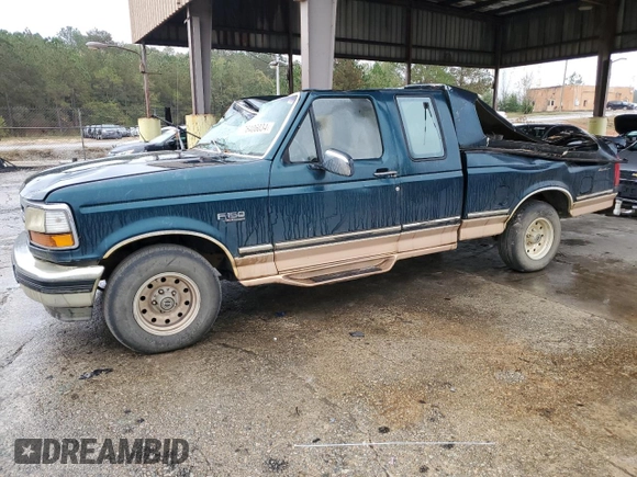 1995 Ford F-150 with VIN 1FTEX15H7SKA43294, listed as a Copart auction lot 76406034 with 0 mi miles and Salvage Title. Bid and sale history available at carsss.com. Image 1.