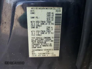 2010 Nissan Xterra S with VIN 5N1AN0NWXAC504893, listed as a Copart auction lot 60217915 with 267,954 mi miles and Salvage title. Bid and sale history available at DreamBid. Image 14.