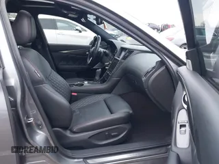 2021 Infiniti Q50 Red Sport 400 with VIN JN1FV7DR9MM880162, listed as a IAAI auction lot 41244912 with 44,943 mi miles and . Bid and sale history available at DreamBid. Image 5.