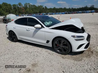 2023 Genesis G70 3.3T with VIN KMTG54TE7PU117917, listed as a Copart auction lot 73748604 with 33,688 mi miles and Clean Title. Bid and sale history available at DreamBid. Image 4.