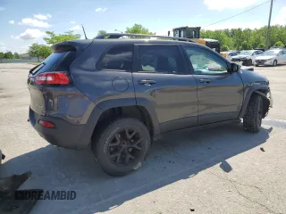 2017 Jeep Cherokee Trailhawk with VIN 1C4PJMBSXHW600230, listed as a Copart auction lot 55606665 with Not provided miles and Salvage title. Bid and sale history available at DreamBid. Image 3.
