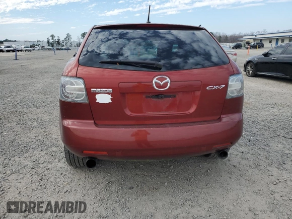 2007 Mazda CX-7 Sport with VIN JM3ER293370155499, listed as a Copart auction lot 44273645 with 161,294 mi miles and Salvage Title. Bid and sale history available at DreamBid. Image 6.