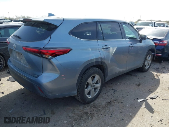 2021 Toyota Highlander L with VIN 5TDZZRAH6MS034453, listed as a IAAI auction lot 41779805 with 128,574 mi miles and . Bid and sale history available at DreamBid. Image 4.