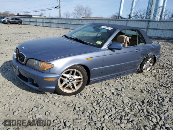 2004 BMW 3 Series 325Ci with VIN WBABW33434PL27641, listed as a Copart auction lot 48706915 with 99,474 mi miles and Salvage Title. Bid and sale history available at carsss.com. Image 1.