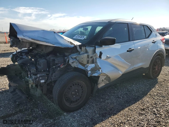 2020 Nissan Kicks S with VIN 3N1CP5BV5LL563408, listed as a Copart auction lot 43197625 with 64,195 mi miles and Salvage Title. Bid and sale history available at carsss.com. Image 1.