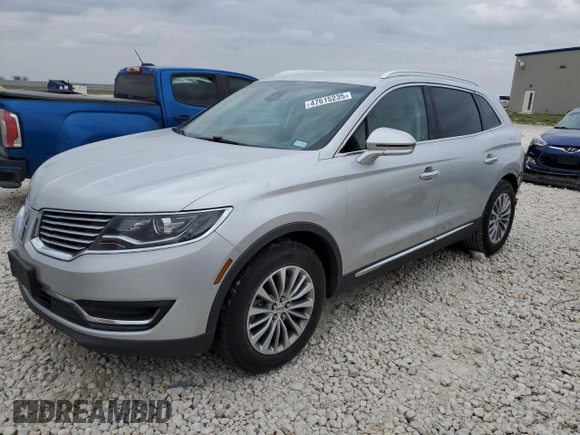 2017 Lincoln MKX Select with VIN 2LMPJ6KR0HBL54220, listed as a Copart auction lot 47615235 with 94,167 mi miles and Salvage Title. Bid and sale history available at carsss.com. Image 1.