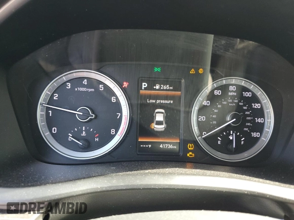 2018 Hyundai Sonata SEL with VIN 5NPE34AF0JH631990, listed as a Copart auction lot 53000595 with 41,736 mi miles and Salvage Title. Bid and sale history available at DreamBid. Image 9.