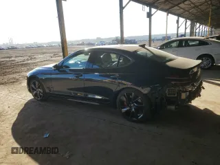 2022 Genesis G70 3.3T with VIN KMTG54TE0NU096602, listed as a Copart auction lot 82014334 with 17,127 mi miles and Salvage Title. Bid and sale history available at carsss.com. Image 2.