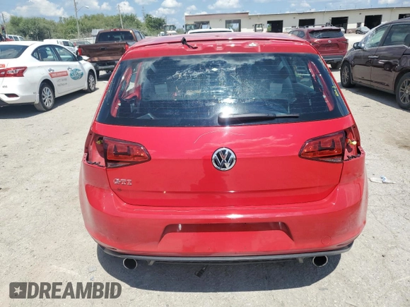 2016 Volkswagen Golf GTI SE w/Performance Pkg with VIN 3VW547AUXGM056004, listed as a Copart auction lot 66594794 with 95,176 mi miles and Salvage Title. Bid and sale history available at carsss.com. Image 6.