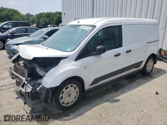 2018 Ford Transit Connect XL z VIN NM0LS7E75J1369886, wystawiony jako Copart lot #58410775 z przebiegiem Nie podano mil oraz Szkoda całkowita • Salvage title. Historia ofert i sprzedaży dostępna na DreamBid. Obrazek 1.