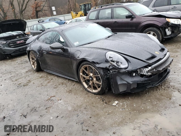 2023 Porsche 911 GT3 with VIN WP0AC2A94PS270884, listed as a Copart auction lot 80861614 with 43,830 mi miles and Salvage Title. Bid and sale history available at carsss.com. Image 4.