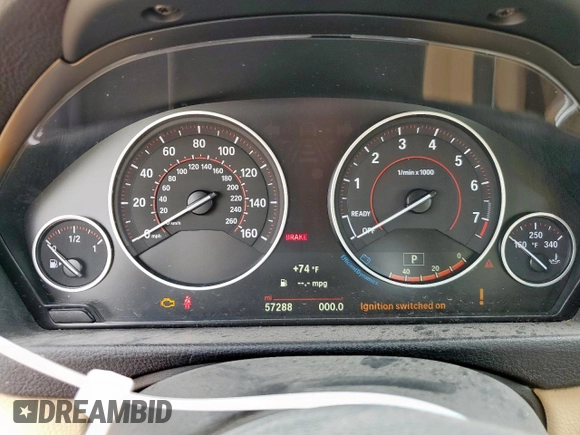 2017 BMW 4 Series 430i with VIN WBA4R7C52HK895575, listed as a Copart auction lot 55348865 with 57,288 mi miles and Clean Title. Bid and sale history available at DreamBid. Image 9.