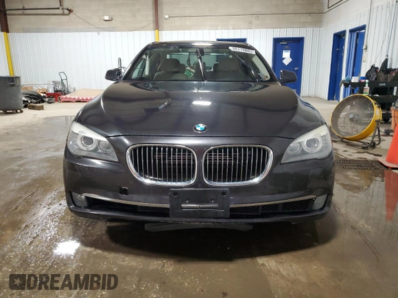 2011 BMW 7 Series 750i xDrive with VIN WBAKC6C51BC394293, listed as a Copart auction lot 55119865 with Not provided miles and Salvage title. Bid and sale history available at DreamBid. Image 5.