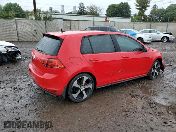 2016 Volkswagen Golf GTI S with VIN 3VW5T7AU0GM047041, listed as a Copart auction lot 72923144 with 81,554 mi miles and Salvage Title. Bid and sale history available at carsss.com. Image 3.