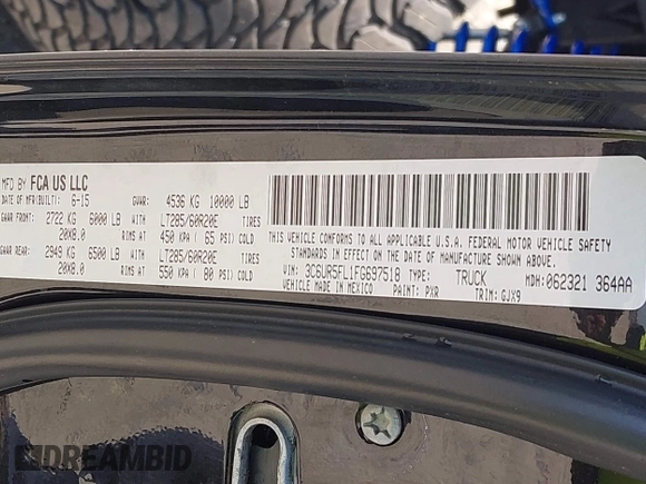 2015 Ram 2500 Laramie с VIN 3C6UR5FL1FG697518, выставлен на аукционе IAAI как лот 42011674 с пробегом 154 287 миль миль и . История ставок и продаж доступна на DreamBid. Изображение 9.