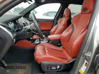 2020 BMW X3 M Competition with VIN 5YMTS0C00LLT09965, listed as a Copart auction lot 80909204 with 53,351 mi miles and Salvage Title. Bid and sale history available at carsss.com. Image 7.