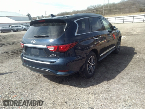 2017 Infiniti QX60 with VIN 5N1DL0MM3HC550045, listed as a IAAI auction lot 41857238 with 132,316 mi miles and . Bid and sale history available at DreamBid. Image 4.