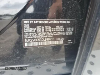 2013 BMW X5 xDrive50i z VIN 5UXZV8C53DL898918, wystawiony jako Copart lot #57604905 z przebiegiem 158 038 mil mil oraz Czysty tytuł • Clean title. Historia ofert i sprzedaży dostępna na DreamBid. Obrazek 13.