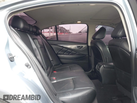 2015 Infiniti Q50 Premium with VIN JN1BV7AP1FM351633, listed as a IAAI auction lot 41880366 with 106,564 mi miles. Bid and sale history available at carsss.com. Image 8.
