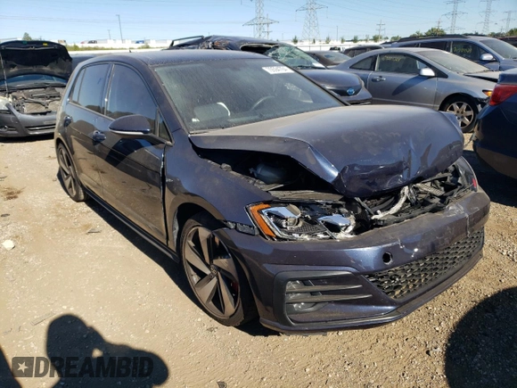 2019 Volkswagen Golf GTI S with VIN 3VW5T7AU1KM023789, listed as a Copart auction lot 70594764 with 0 mi miles and Salvage Title. Bid and sale history available at carsss.com. Image 4.