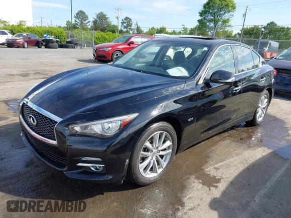 2017 Infiniti Q50 2.0t Premium with VIN JN1CV7AR5HM682126, listed as a IAAI auction lot 42065917 with 48,552 mi miles. Bid and sale history available at carsss.com. Image 16.