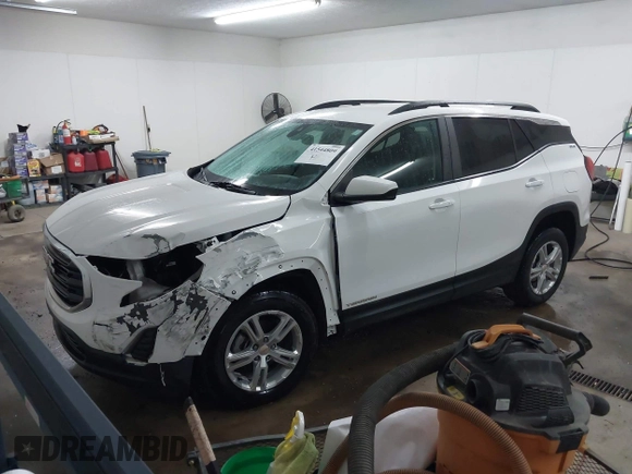 2021 GMC Terrain SLE with VIN 3GKALTEV0ML383940, listed as a IAAI auction lot 41544809 with 50,858 mi miles and . Bid and sale history available at carsss.com. Image 2.