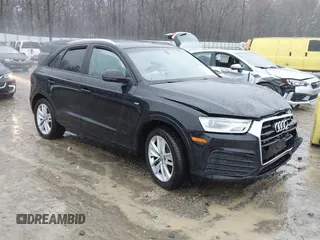 2018 Audi Q3 Premium with VIN WA1ECCFS1JR027495, listed as a IAAI auction lot 41568539 with 91,100 mi miles. Bid and sale history available at carsss.com. Image 1.