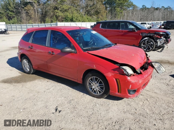 2007 Ford Focus S with VIN 1FAFP37N47W183716, listed as a Copart auction lot 87702785 with 203,315 mi miles and Salvage Title. Bid and sale history available at carsss.com. Image 4.