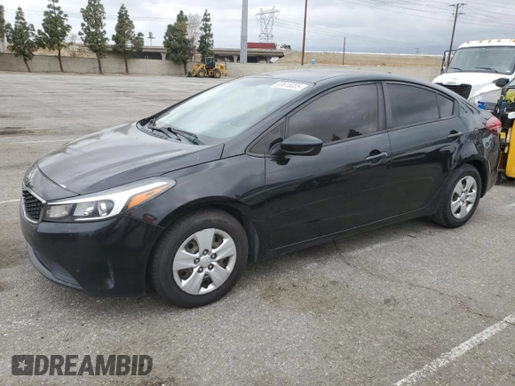 2017 Kia Forte LX with VIN 3KPFK4A72HE132834, listed as a Copart auction lot 53618005 with 122,993 mi miles and Salvage Title. Bid and sale history available at carsss.com. Image 1.