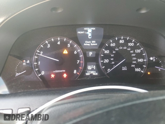 2008 Lexus LS 460 with VIN JTHBL46F185075161, listed as a Copart auction lot 55852165 with 173,831 mi miles and Salvage Title. Bid and sale history available at DreamBid. Image 9.